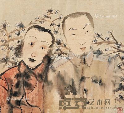 李津 人物 41×44cm