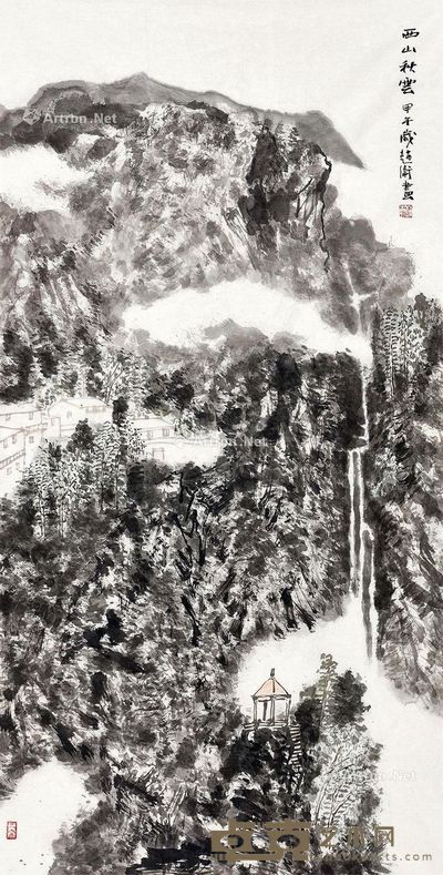 赵卫 山水 136×68cm