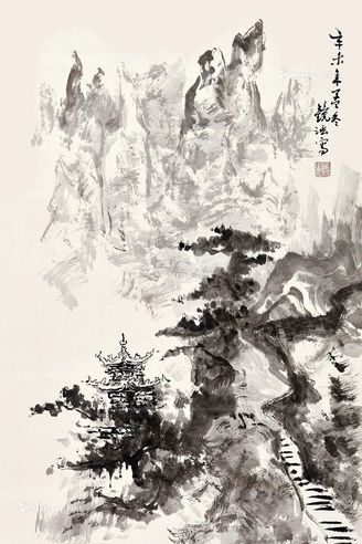 何镜涵 山水