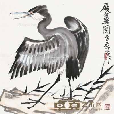 李燕 花鸟 68×68cm