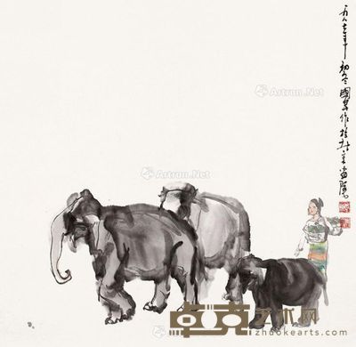 史国良 吉祥图 65×68cm