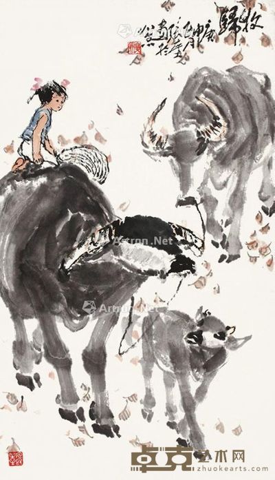 张广 牧归 96×55cm
