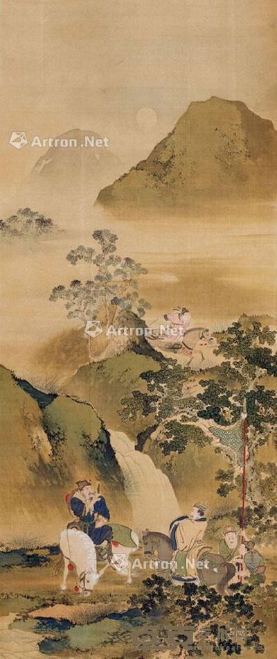 佚名 萧何月下追韩信 43×103cm