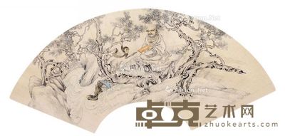 佚名 罗汉授经图 20×56cm