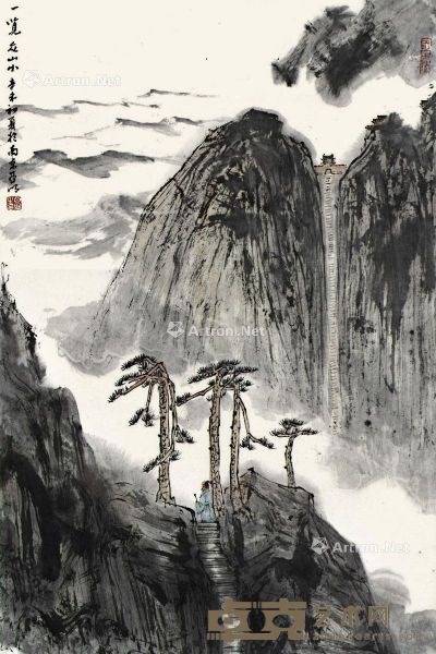 亚明 山水 68×45cm