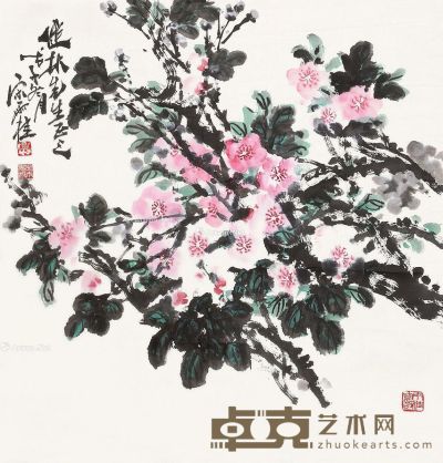 宋雨桂 花开富贵 68×68cm