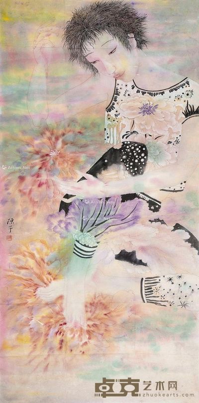 陈子 人物 138×69cm