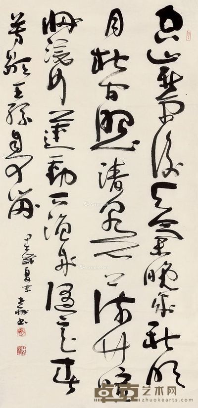 汪雷 草书 138×69cm