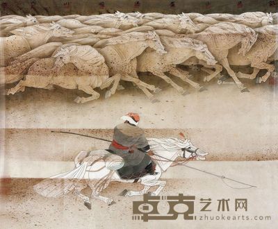 谢振瓯 天马图 71×85cm