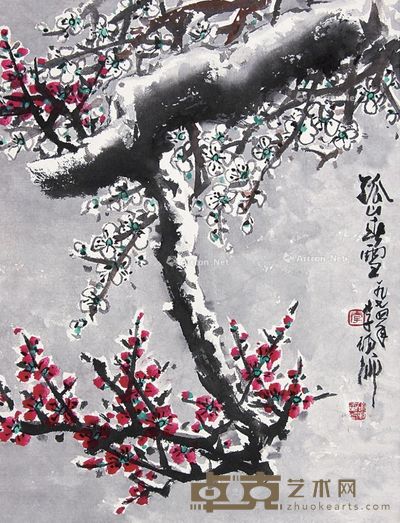 李硕卿 孤山春雪 45×35cm