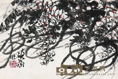 李硕卿 紫藤 22.5×34cm