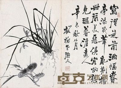 板桥道人 芝兰并茂 41×58cm