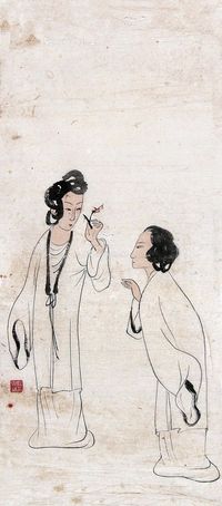 杨夏林 仕女图