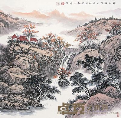 陈一峰 秋山红叶 68×70cm