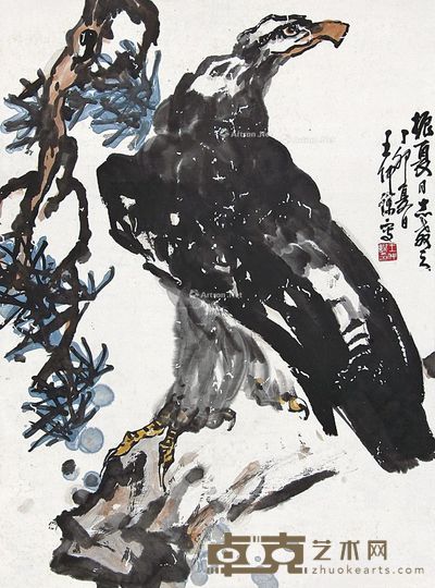 王仲谋 雄鹰 83×62cm