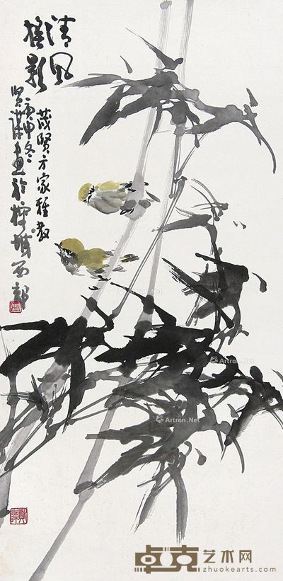 曾贤谋 清风抚影 69×34cm