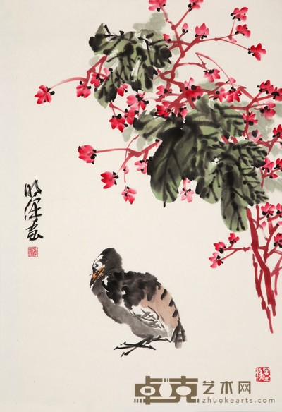 李明泽 花鸟 45×68cm