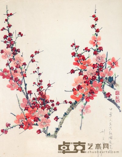 刘文田 梅花 31×40cm