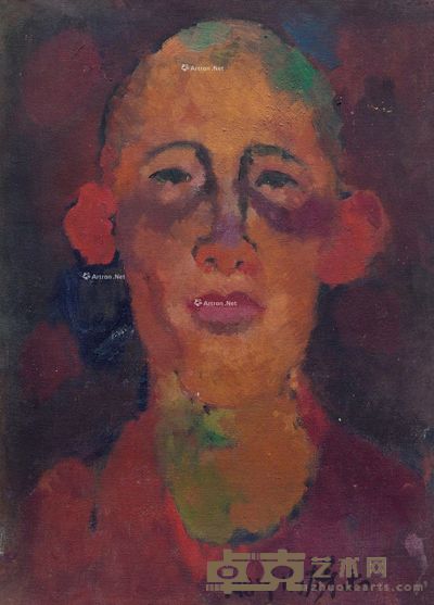 周春芽 青年 53.5×39cm