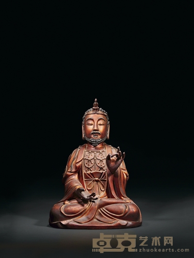 清·夹纻男相观音像 高:52cm