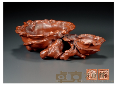 清早期·陈赵玉制款朱泥双联水洗 9×21.8×31cm