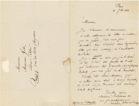 法国“汉学三杰”之一——儒 莲（Stanislas Aignan Julien，1797～1873） 致出版商亲笔信
