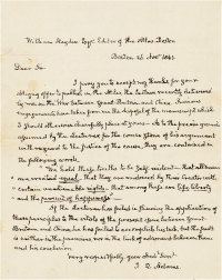 鸦片战争期间美国总统——约翰·昆西·亚当斯（1767～1848） 阐释第一次鸦片战争的重要亲笔信