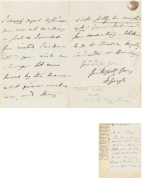 第一次鸦片战争英国陆军司令、三元里抗英斗争对象——卧乌古（Viscount Hugh Gough，1779～1869） 亲笔信