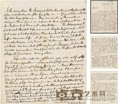 英国驻华大使——阿礼国(Rutherford Alcock,1809~1897) 驻华期间亲笔信 36.5×22cm