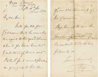 第二次鸦片战争英国东印度及中国舰队司令——何 伯（James Hope，1808～1881） 亲笔信
