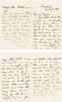 “常胜军统领”、火烧圆明园凶手——戈 登（Charles George Gordon，1833～1885） 亲笔信