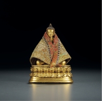 清·铜鎏金释迦摩尼佛坐像