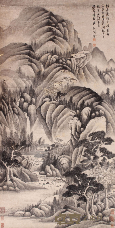 龚贤 山水 125×64