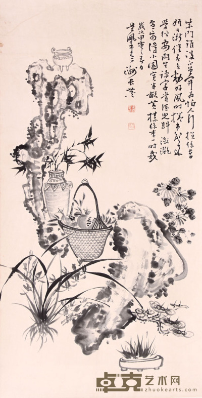 吴佩孚 花卉 88×45