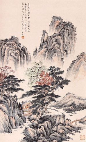 楼辛壶 山水