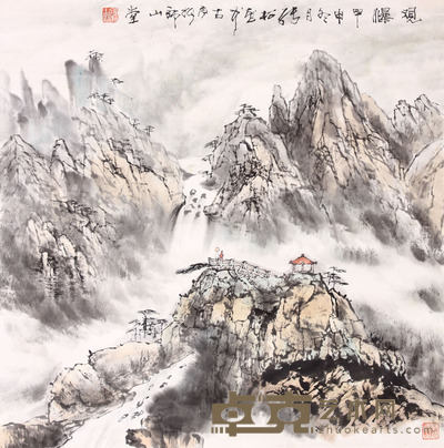 张松 观瀑 70×68