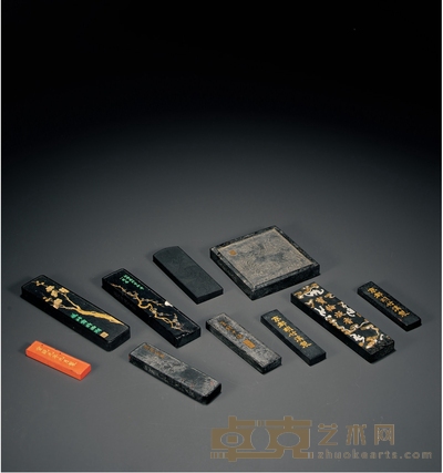 民国·黄般若旧藏墨一组十件 尺寸不一