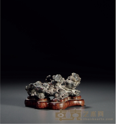 清·戈壁石供石 带座高:5cm