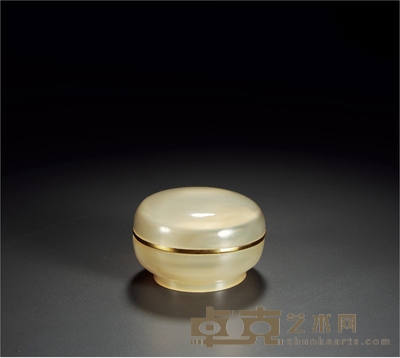 清·玛瑙盖盒 高:4cm 口径:6.5cm
