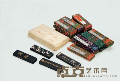 上海墨厂制墨二十锭、惜如金墨十六锭 尺寸不一，重量不一