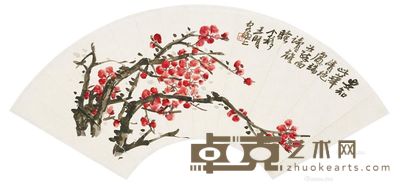 王个簃 红梅 19×53cm