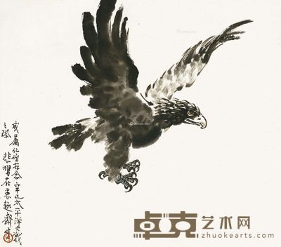 徐悲鸿 飞鹰图 35×40cm