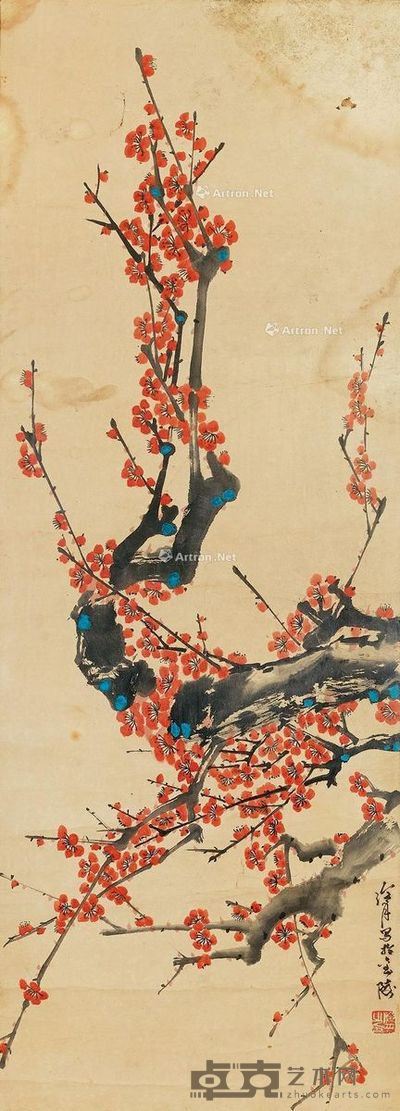 陶冷月 梅花 91×33cm