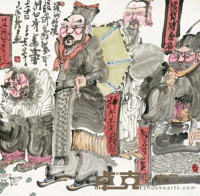 周京新 快活林 68×68cm