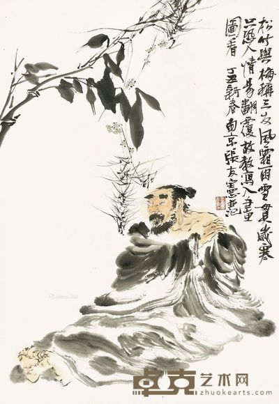张友宪 君子三友图 97×67cm