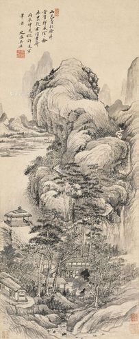 吴历 拟许道宁笔意