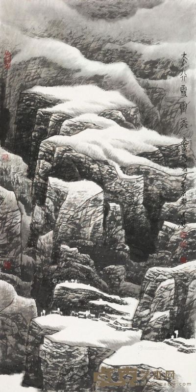 张廷禄 太行雪霁图 138×69cm