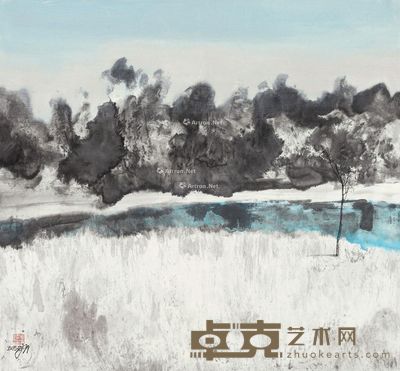 米金铭 静静的小溪（对岸二） 90×96cm