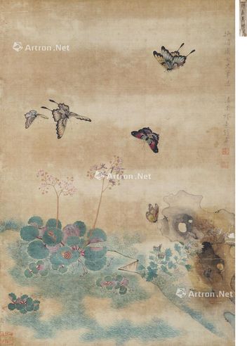 缪嘉惠 花蝶图