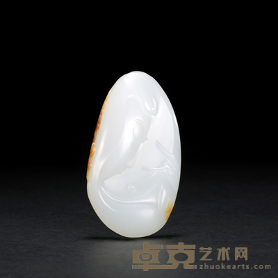 葛洪和田玉籽料观音挂件 5.6×3.2×1.2cm